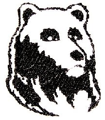 Bear Embroidered Flute Bag